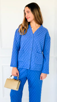 Quilted Jacket and Pants Set - Marlin-210 Loungewear/Sets-Zenana-Coastal Bloom Boutique, find the trendiest versions of the popular styles and looks Located in Indialantic, FL
