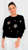 Star Wild Long Sleeve Top- Black-110 Long Sleeve Tops-V SKY-Coastal Bloom Boutique, find the trendiest versions of the popular styles and looks Located in Indialantic, FL