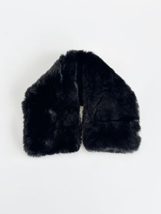 Midnight Luxe Vegan Fur Wrap - Black-240 Bags-NYW-Coastal Bloom Boutique, find the trendiest versions of the popular styles and looks Located in Indialantic, FL
