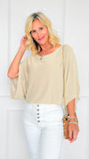 Italian Glitz Drape Poncho-Gold-110 short Sleeve Top-LY PARIS-Coastal Bloom Boutique, find the trendiest versions of the popular styles and looks Located in Indialantic, FL