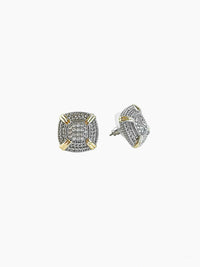 Two-Tone Textured Stud Earrings-230 Jewelry-NYW-Coastal Bloom Boutique, find the trendiest versions of the popular styles and looks Located in Indialantic, FL