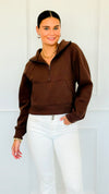 Mist Over Capri Sweatshirt - Brown-130 Long Sleeve Tops-Zenana-Coastal Bloom Boutique, find the trendiest versions of the popular styles and looks Located in Indialantic, FL