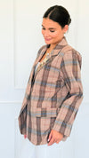 Social Plaid Italian Blazer-160 Jackets-AZUL MONACO-Coastal Bloom Boutique, find the trendiest versions of the popular styles and looks Located in Indialantic, FL