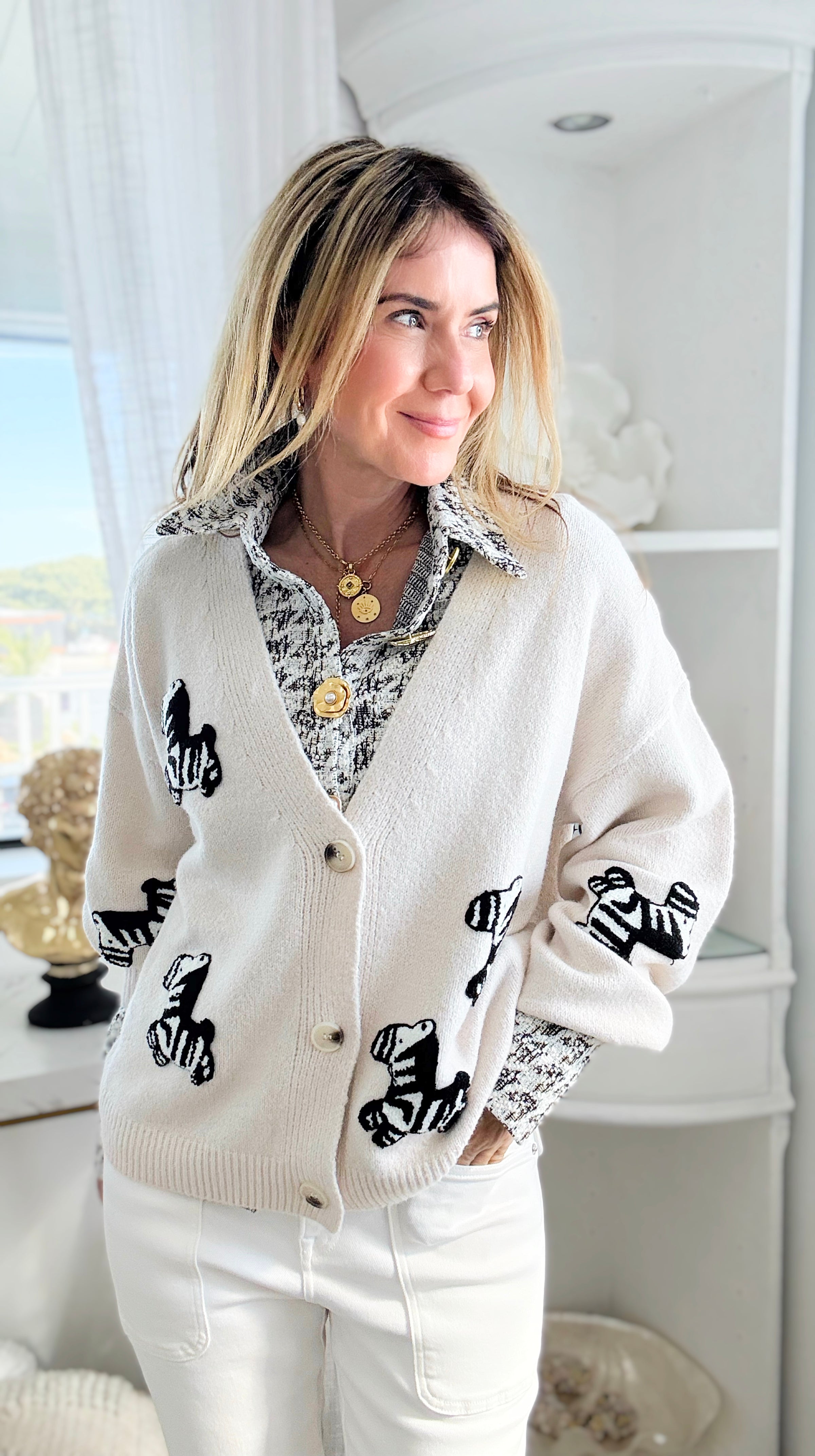 Wild Walk Button Cardigan