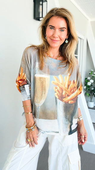 Bubbles & Fries Italian St Tropez Knit