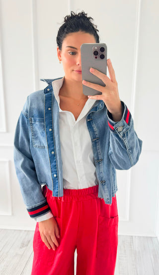 CB Custom - Society Stripe Denim Jacket