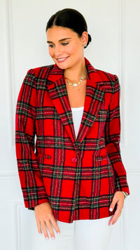 Heritage Hue Brushed Plaid Jacket-160 Jackets-Lovelo x GeeGee-Coastal Bloom Boutique, find the trendiest versions of the popular styles and looks Located in Indialantic, FL