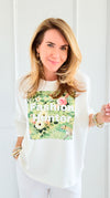 CB Custom - Fashion Hunter in Bloom Scuba Top-110 Short Sleeve Tops-EC COLLECTION INC / HOLLY-Coastal Bloom Boutique, find the trendiest versions of the popular styles and looks Located in Indialantic, FL