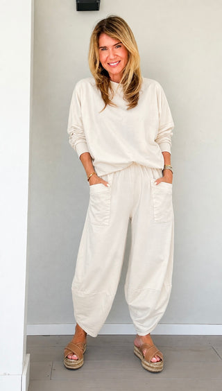 La Spezia Italian Barrel Cotton Set - Ivory