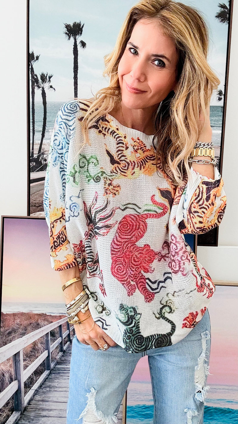 Year Of The Dragon Italian St Tropez Knit-140 Sweaters-Germany-Coastal Bloom Boutique, find the trendiest versions of the popular styles and looks Located in Indialantic, FL