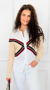 Varsity Remix Cable Knit Top-130 Long Sleeve Tops-LA' ROS-Coastal Bloom Boutique, find the trendiest versions of the popular styles and looks Located in Indialantic, FL