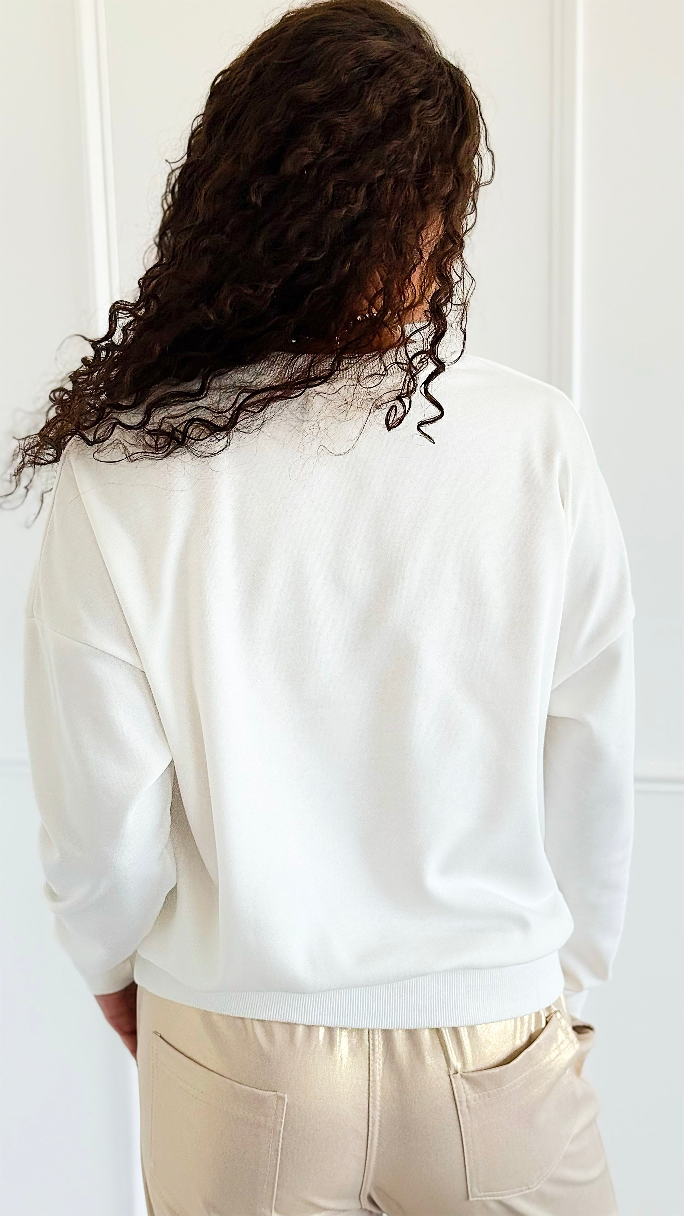 Golden Safari Sequin Sweatshirt-110 Long Sleeve Tops-Blue Velvet-Coastal Bloom Boutique, find the trendiest versions of the popular styles and looks Located in Indialantic, FL