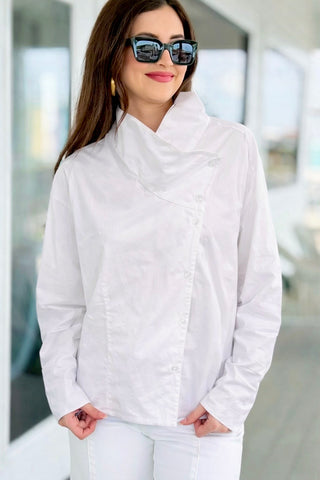 Asymmetry Affair Italian Button Top