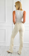 Pinched Stretch Cargo Pants-170 Bottoms-SMOKE RISE RED-Coastal Bloom Boutique, find the trendiest versions of the popular styles and looks Located in Indialantic, FL