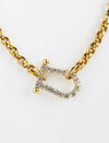 CZ Horsebit Necklace-230 Jewelry-YOCHI-Coastal Bloom Boutique, find the trendiest versions of the popular styles and looks Located in Indialantic, FL