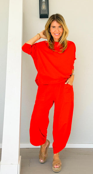 La Spezia Italian Barrel Cotton Set - Red Orange
