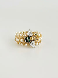 CZ Queen-Bee Pearled Bracelet -Green-230 Jewelry-Chasing Bandits-Coastal Bloom Boutique, find the trendiest versions of the popular styles and looks Located in Indialantic, FL