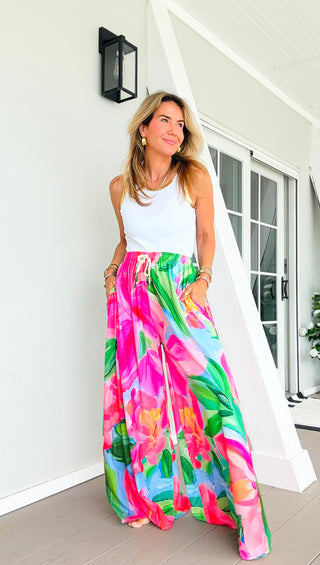 Tropical Paradise Capri Italian Pants