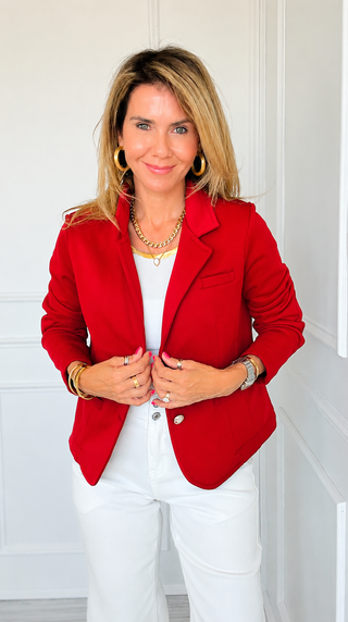 Pre Auth - The Ini Italian Blazer- Red