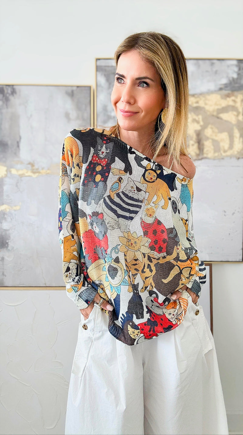 The Stare Italian St Tropez Sweater-140 Sweaters-Italianissimo-Coastal Bloom Boutique, find the trendiest versions of the popular styles and looks Located in Indialantic, FL
