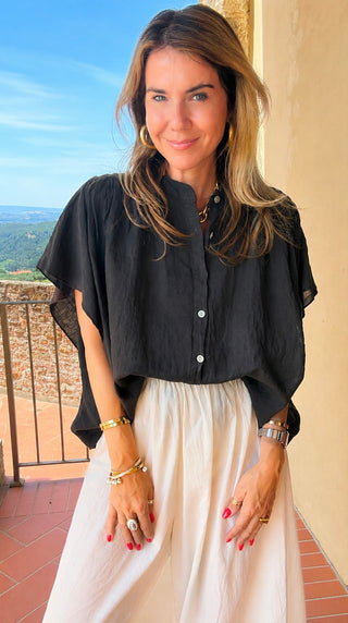 Sweet Simplicity Italian Top- Black