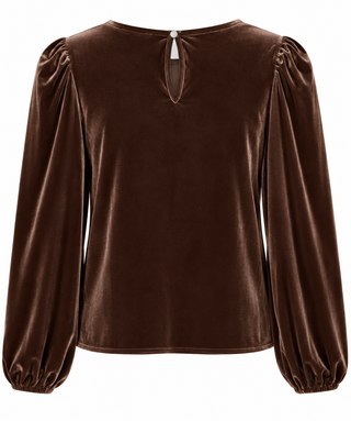 Velvet Lace Top - Brown