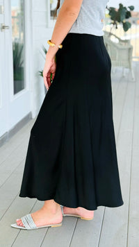 Just My Type Italian Skirt- Black