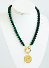 Majestic Equestrian Pendant Necklace- Emerald-230 Jewelry-Chasing Bandits-Coastal Bloom Boutique, find the trendiest versions of the popular styles and looks Located in Indialantic, FL