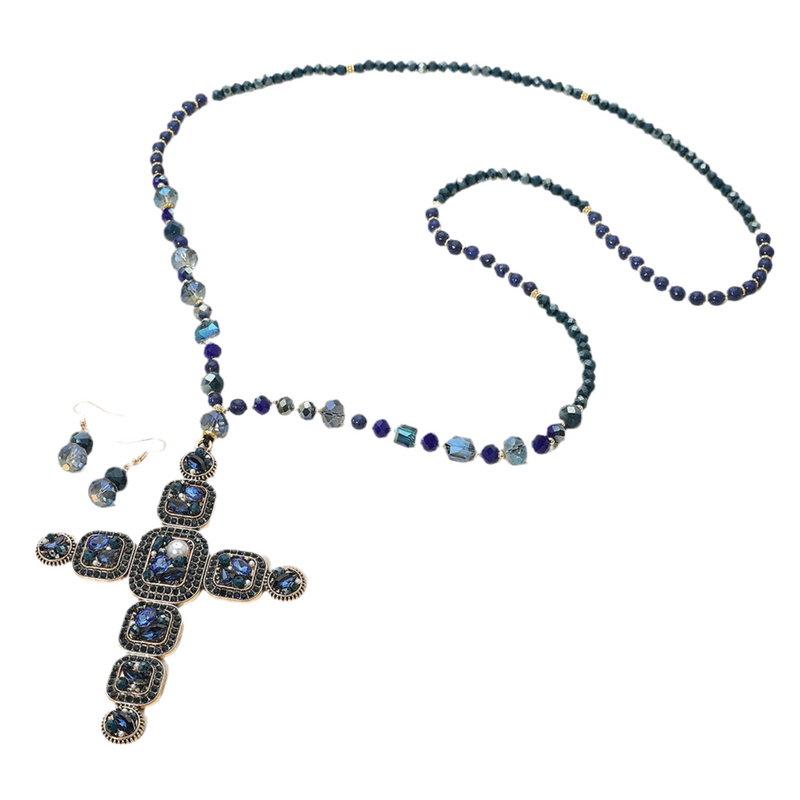Sanctuary Shine Necklace Set - Blue-230 Jewelry-NYW-Coastal Bloom Boutique, find the trendiest versions of the popular styles and looks Located in Indialantic, FL