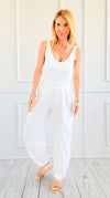 Easy Living Italian Pant - White-170 Bottoms-Tempo-Coastal Bloom Boutique, find the trendiest versions of the popular styles and looks Located in Indialantic, FL