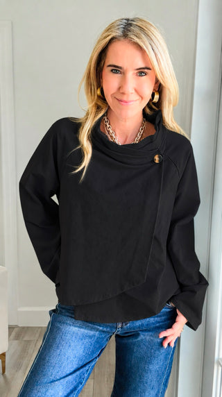 Italian Cotton On Edge Jacket- Black