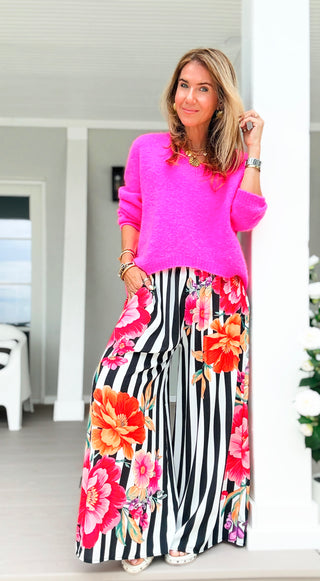 Midnight Bouquet Riviera Italian Pants