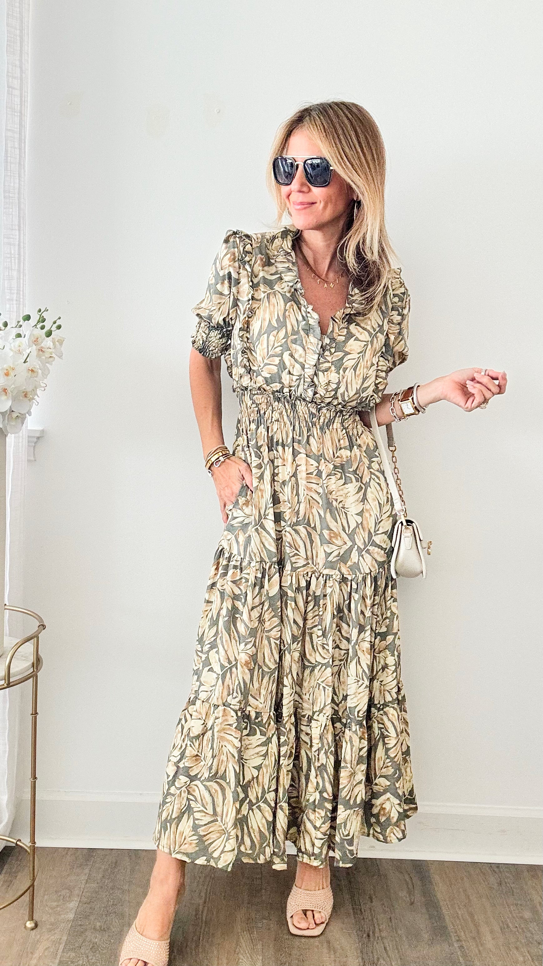 Two Palms Ruffle Dress-200 dresses/jumpsuits/rompers-Fashion Fuse-Coastal Bloom Boutique, find the trendiest versions of the popular styles and looks Located in Indialantic, FL