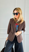 Italian Double Take Blazer-160 Jackets-BONITO SRL-Coastal Bloom Boutique, find the trendiest versions of the popular styles and looks Located in Indialantic, FL