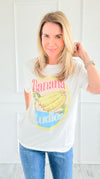 Banana Vibes Italian Graphic tee-110 Short Sleeve Tops-ZR ITALY-Coastal Bloom Boutique, find the trendiest versions of the popular styles and looks Located in Indialantic, FL