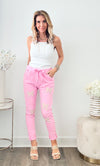 Coquette Italian Jogger - Pink-180 Joggers-Italianissimo-Coastal Bloom Boutique, find the trendiest versions of the popular styles and looks Located in Indialantic, FL