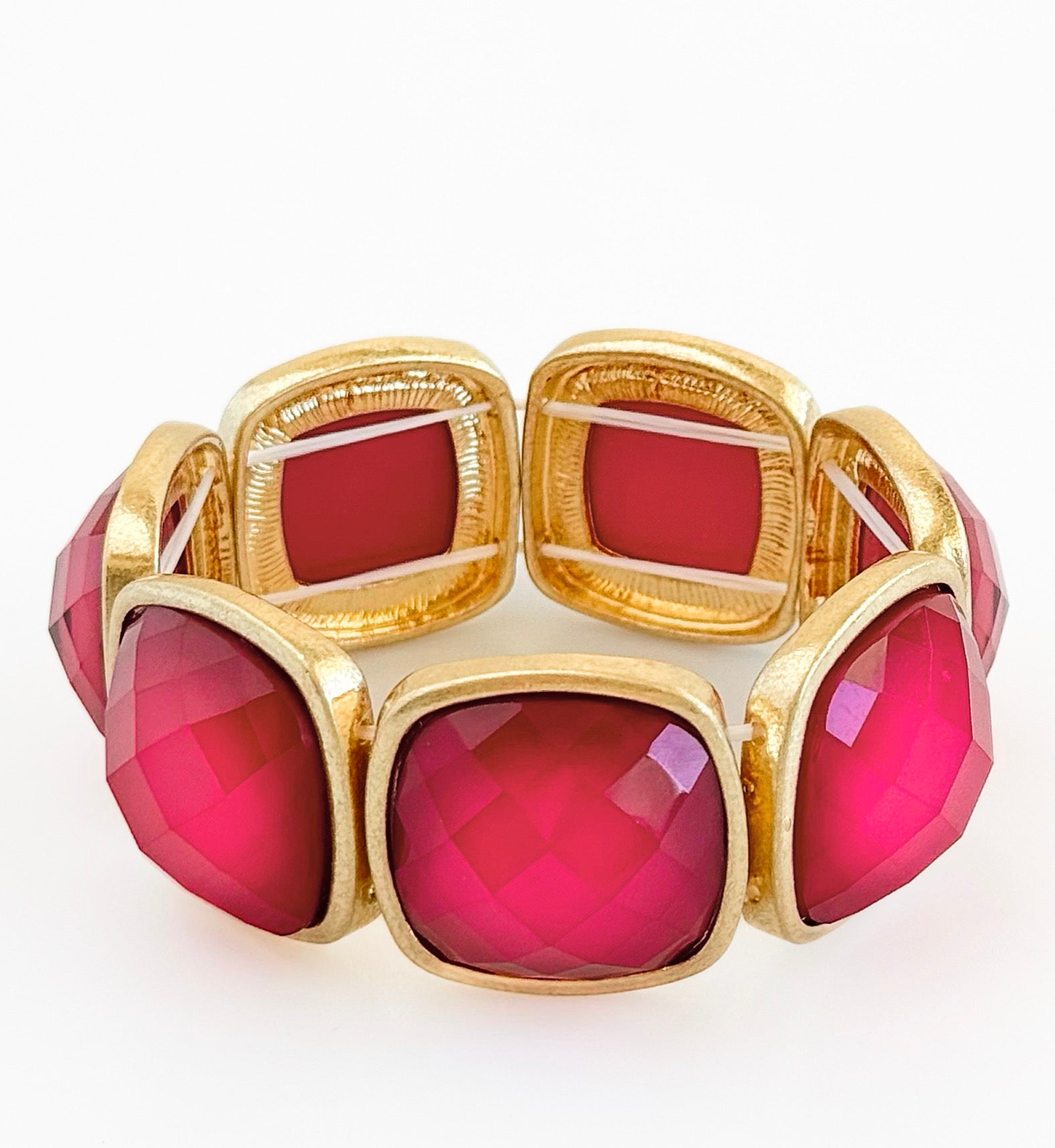 Golden Horizon Bracelet - Magenta-230 Jewelry-GS JEWELRY-Coastal Bloom Boutique, find the trendiest versions of the popular styles and looks Located in Indialantic, FL