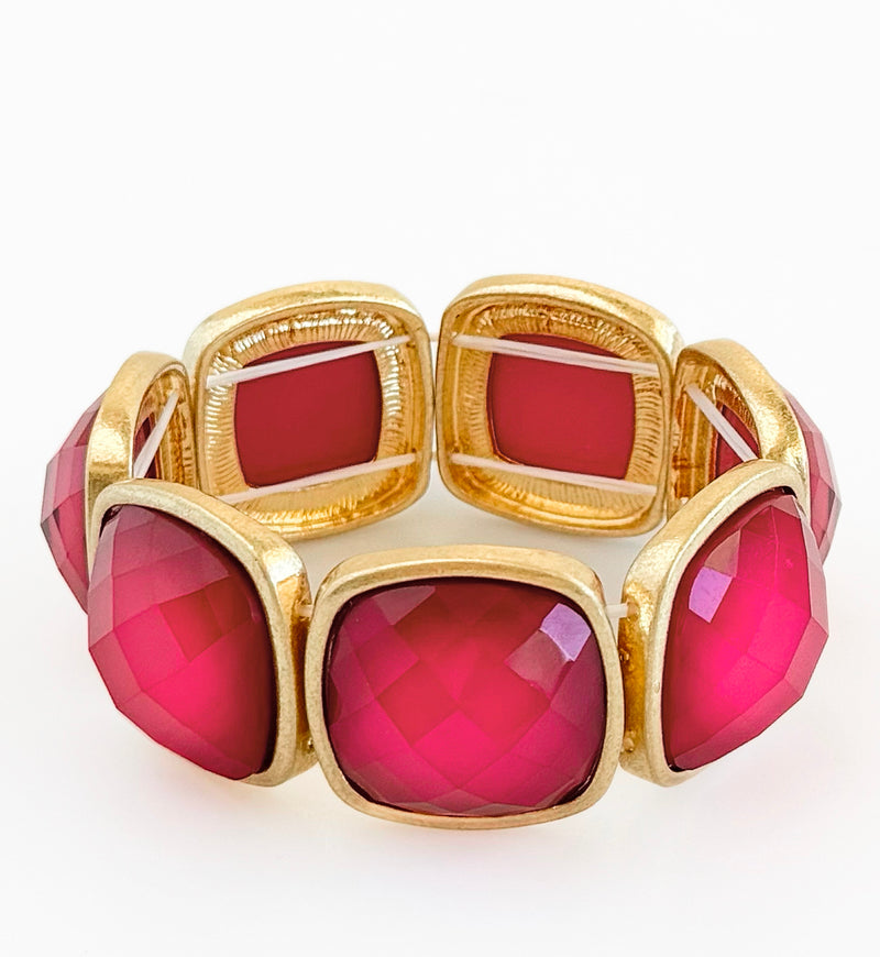Golden Horizon Bracelet - Magenta-230 Jewelry-GS JEWELRY-Coastal Bloom Boutique, find the trendiest versions of the popular styles and looks Located in Indialantic, FL