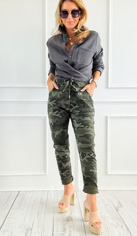 Urban Camo Italian Jogger- Olive