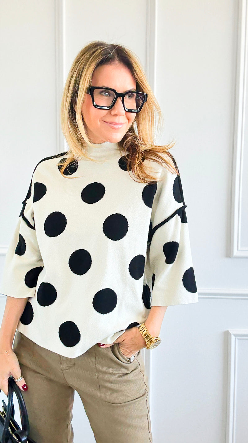 Dot To Dot Sweater-140 Sweaters-Z STUDIO-Coastal Bloom Boutique, find the trendiest versions of the popular styles and looks Located in Indialantic, FL