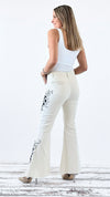 Wildflower Flare Jeans - Egg Shell-190 Denim-POL-Coastal Bloom Boutique, find the trendiest versions of the popular styles and looks Located in Indialantic, FL