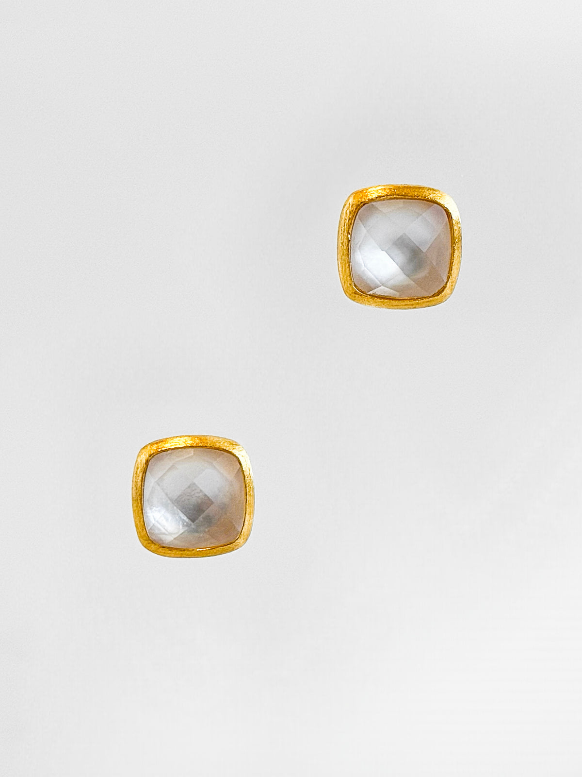 Iridescent Stone Stud Earrings - Mother of Pearl-230 Jewelry-Betty Carre-Coastal Bloom Boutique, find the trendiest versions of the popular styles and looks Located in Indialantic, FL