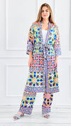 Vibrant Mosaic Kimono Set-210 Loungewear/Sets-Rousseau-Coastal Bloom Boutique, find the trendiest versions of the popular styles and looks Located in Indialantic, FL