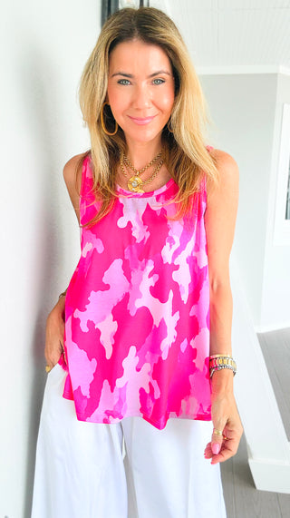 Casual Camo Sleeveless Italian Tank