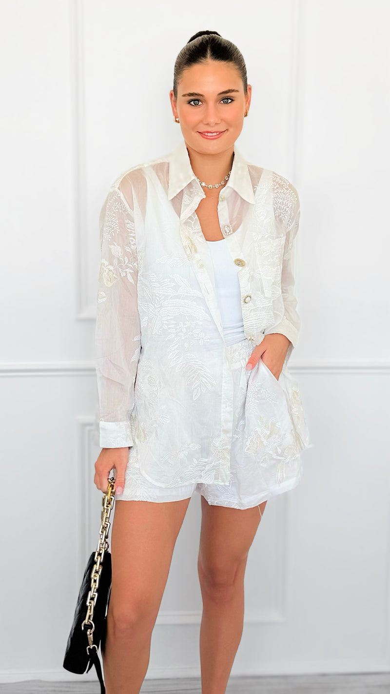Dreamy Petals Embroidery Italian Set-210 Loungewear/Sets-SEÑORITA C-Coastal Bloom Boutique, find the trendiest versions of the popular styles and looks Located in Indialantic, FL