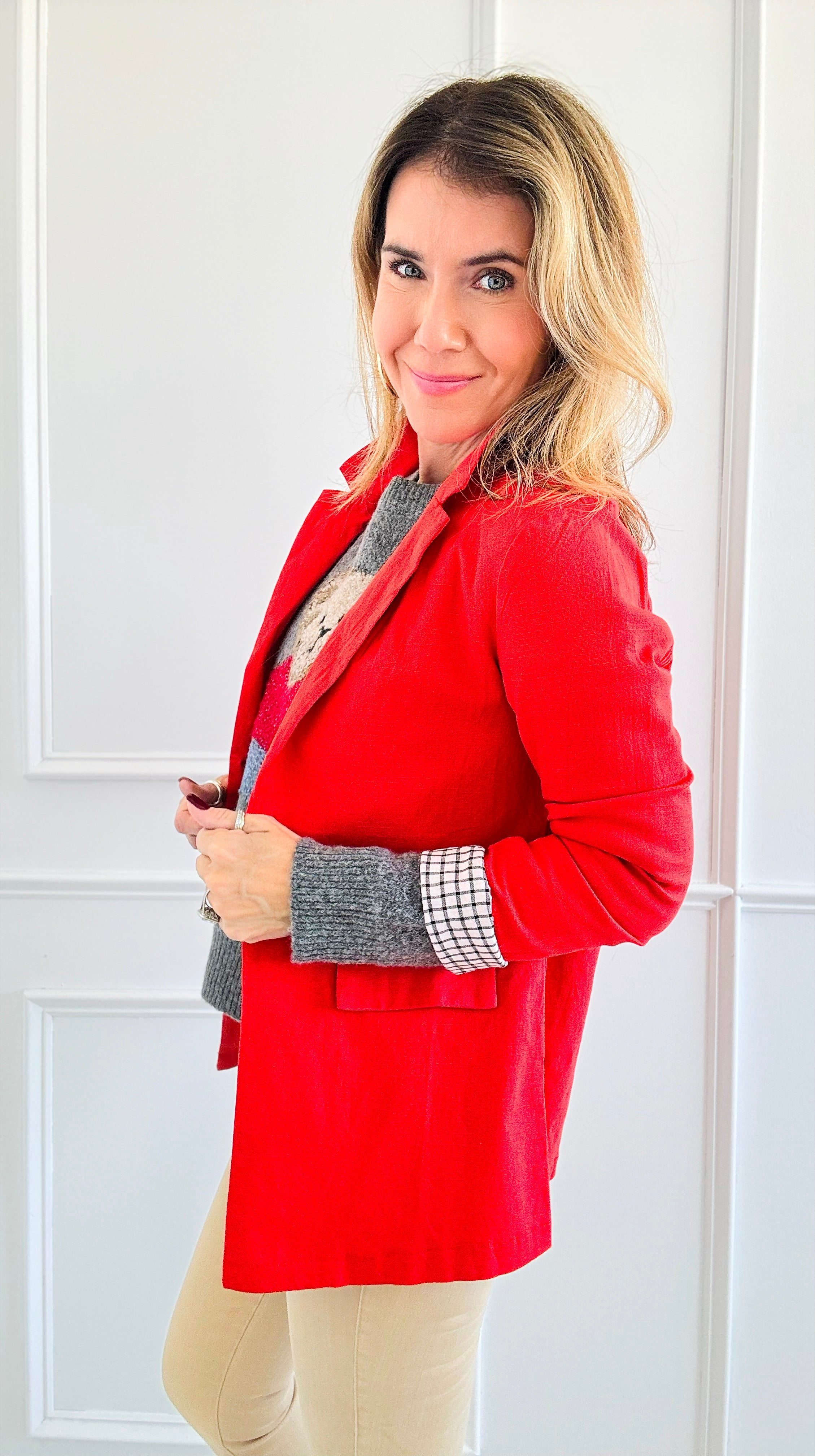 Downtown Chic Blazer - Orange-160 Jackets-Must Have-Coastal Bloom Boutique, find the trendiest versions of the popular styles and looks Located in Indialantic, FL