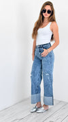 City Limits Wide-Leg Jeans-170 Bottoms-Vibrant M.i.U-Coastal Bloom Boutique, find the trendiest versions of the popular styles and looks Located in Indialantic, FL