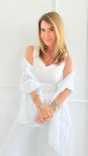Chic Italian Scarf- White-260 Other Accessories-NSP/PORCIENTO-Coastal Bloom Boutique, find the trendiest versions of the popular styles and looks Located in Indialantic, FL