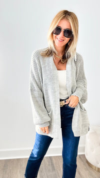 Sugar High Italian Cardigan-Lt Grey-150 Cardigans/Layers-Germany-Coastal Bloom Boutique, find the trendiest versions of the popular styles and looks Located in Indialantic, FL