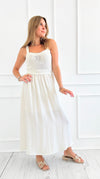 Sweet Riviera Midi Dress - Natural-200 Dresses/Jumpsuits/Rompers-Blu Pepper-Coastal Bloom Boutique, find the trendiest versions of the popular styles and looks Located in Indialantic, FL